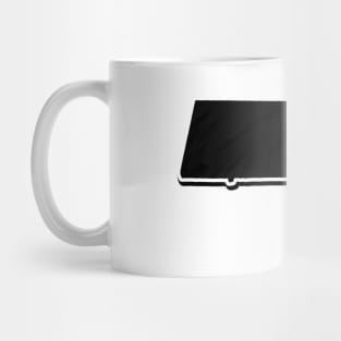 Black Massachusetts Outline Mug